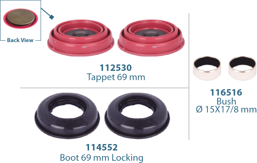 Caliper Tappet Repair Kit 69 mm (Locking Boot)