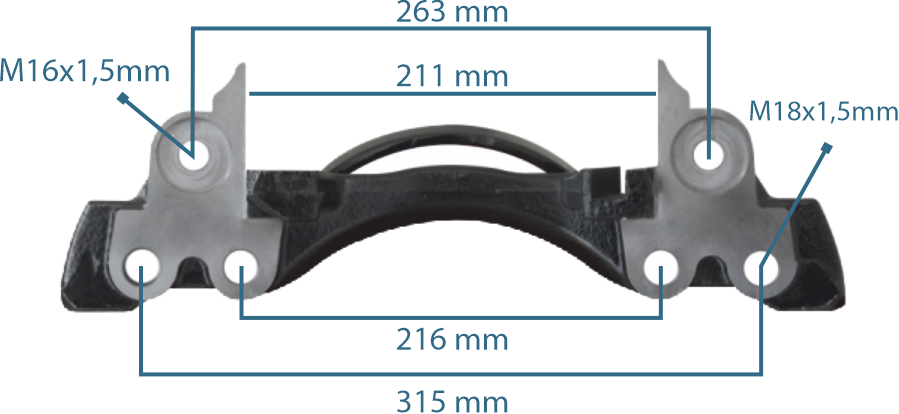 Caliper Carrier 19.5" Right