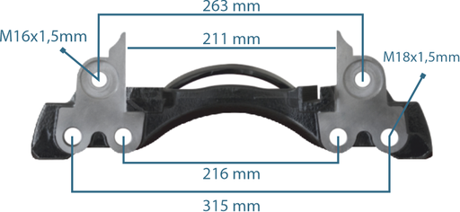 [133226] Caliper Carrier 19.5" Right