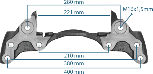 [133182] Caliper Carrier MB AROCS Front Left