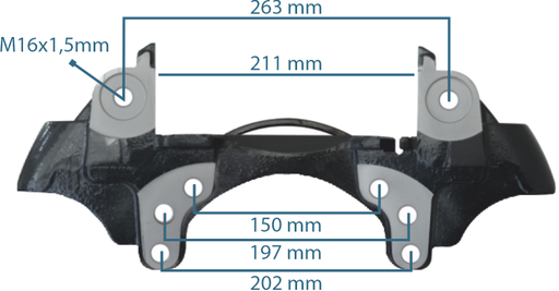 [133222] Caliper Carrier Right VALX Axle