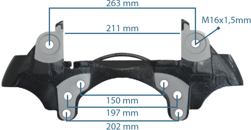 [133221] Caliper Carrier Left VALX Axle