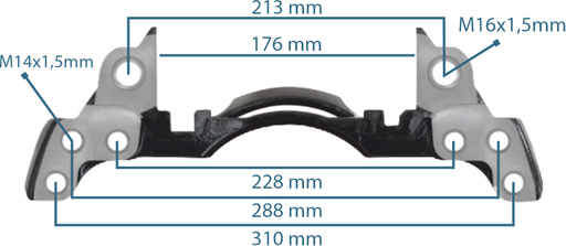 [133125] Caliper Carrier 17.5" Left